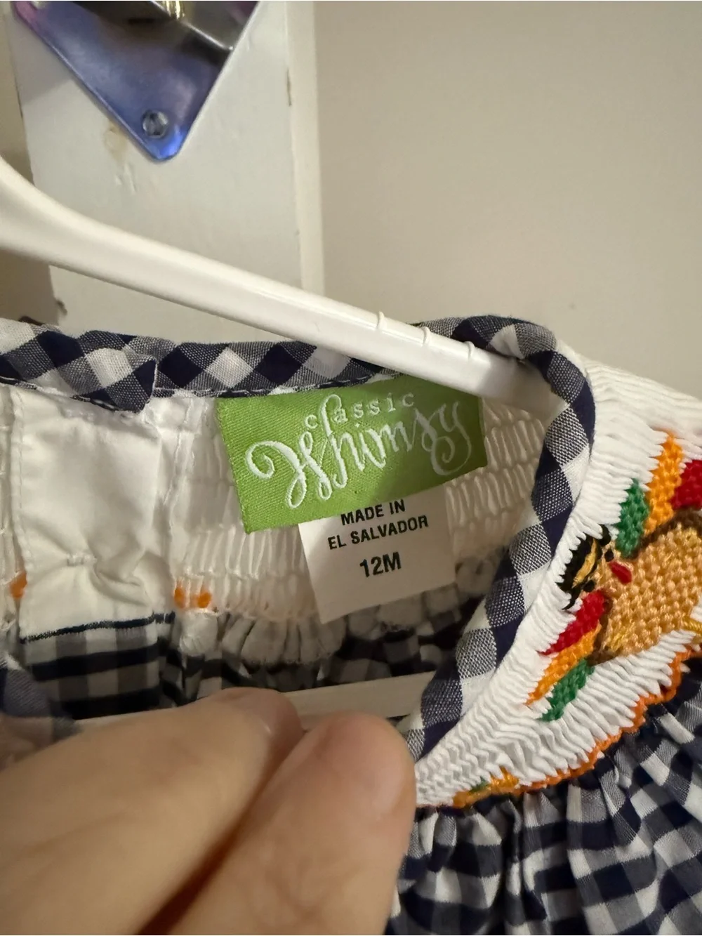 New Classic Whimsy Smocked Thanksgiving Romper